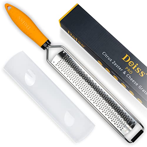 upgraded Deiss PRO Lemon Zester & Heavy Duty Cheese Grater