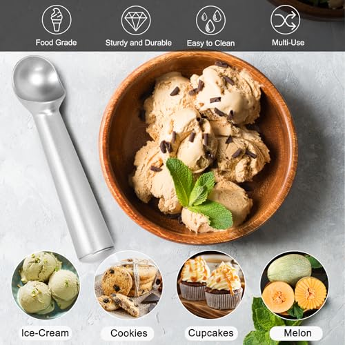 upgraded CUNSENR 7 inch Ice Cream Scoop - One-Piece Nonstick Aluminum