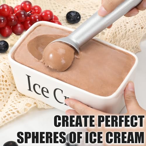upgraded CUNSENR 7 inch Ice Cream Scoop - One-Piece Nonstick Aluminum