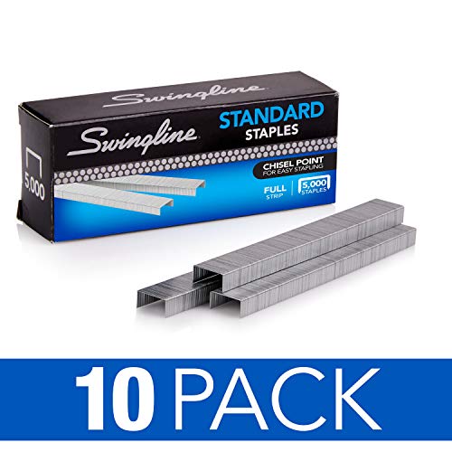 exclusive Swingline Staples, Standard Staples for Desktop Staplers, 1/4" Length, 210/Strip, for Daily Use